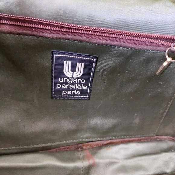 Vintage Crossbody Bag Brown Surde Purse by UNGARO Parallele Paris 1980s - Picture 11 of 16